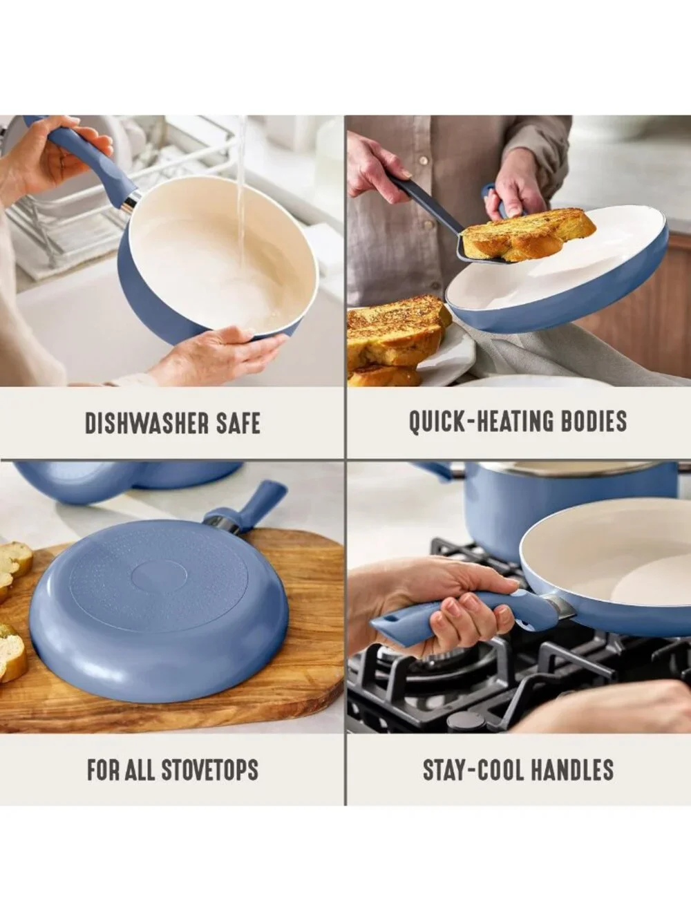Ceramic Nonstick Skillet Set - 8